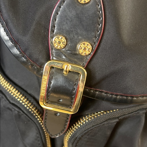 MZ Wallace Black Backpack with Gold Accents - Picture 4 of 12